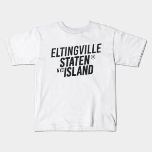 Eltingville, Staten Island - Modern Cursive Minimal Design - New York Kids T-Shirt